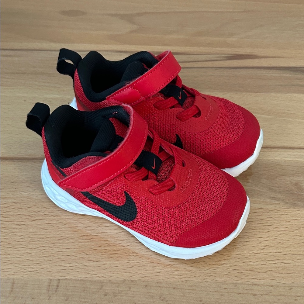 Nike Red and Black Toddler Sneakers